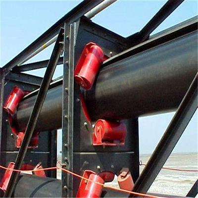 High Incline Angles Turning Pipe Belt Conveyor Long Distance