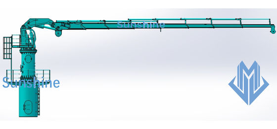 Electric Hydraulic Foldable Boom Marine Crane Installed On Multi Purpose Vessel