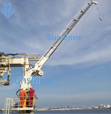 Electric Hydraulic Foldable Boom Marine Crane Installed On Multi Purpose Vessel